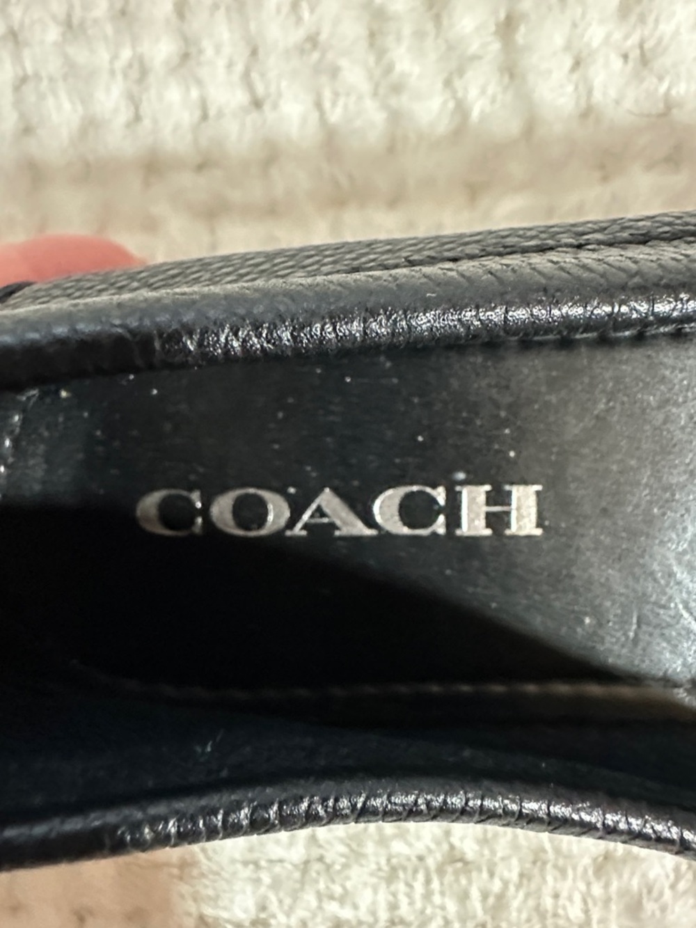 Coach Fredrica Black Leather Loafers Size 8 - Picture 2 of 7